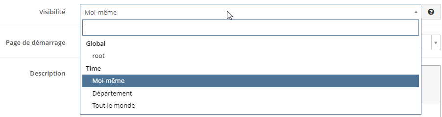 Visibilité du rôle